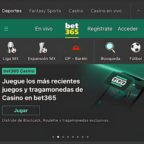 Instrucción Vaya al sitio web oficial del casino Bet365